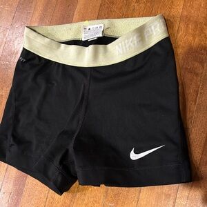 Nike Pro Spandex Athletic Shorts Bike Spandex Shorts Green Yellow Black Small